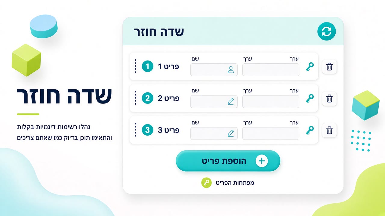 שדות דינמיים מסוג שדה חוזר