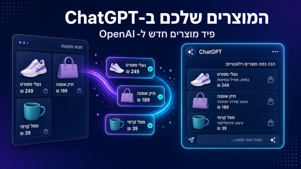 המוצרים שלכם ב-ChatGPT: פיד מוצרים חדש ל-OpenAI